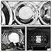 KEEKPO - For 2003 2004 2005 Mazda 6 w/o Fog Light Factory Style Projector Headlights Headlamps Replacement Left+Right