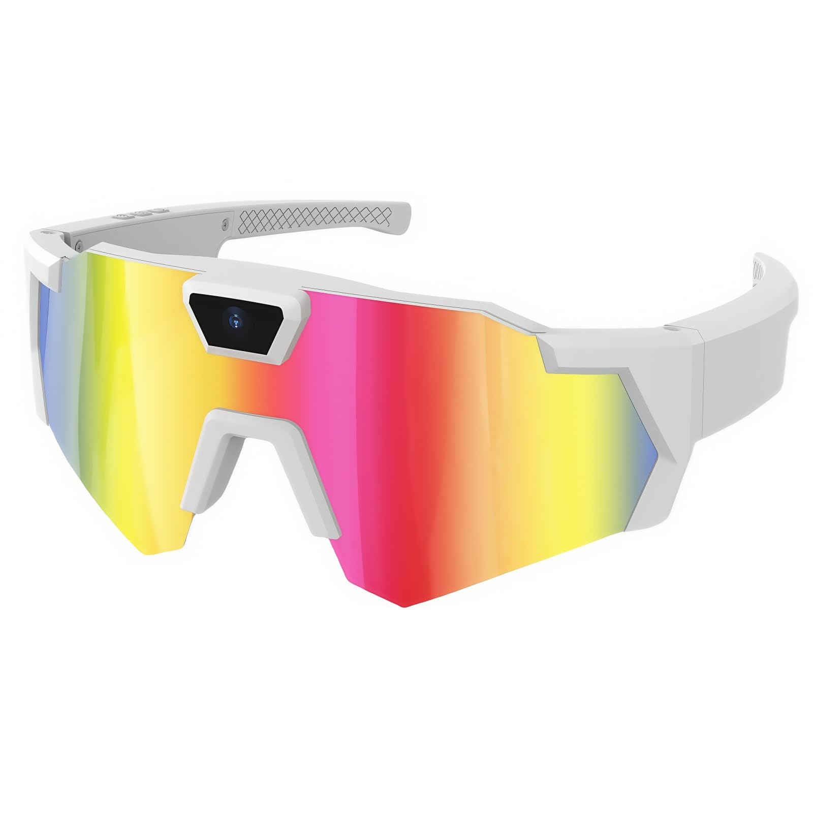 2026 Occhiali da Sole Sportivi con Telecamera 4K HD, Smart Glasses con Registrazione Video e Audio, Mini Action Camera per Ciclismo e Attività Outdoor，Nero