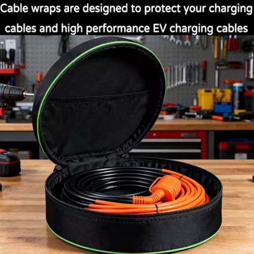 Ladekabel Tasche Elektroauto,Strapazierfähige Wasserabweisende Kabeltasche, Strapazierfähige Wasserabweisende Kabeltasche,Wasserdicht Kabel Organizer TascheKlein Für Gartenzubehör, Ev-Ladekabel