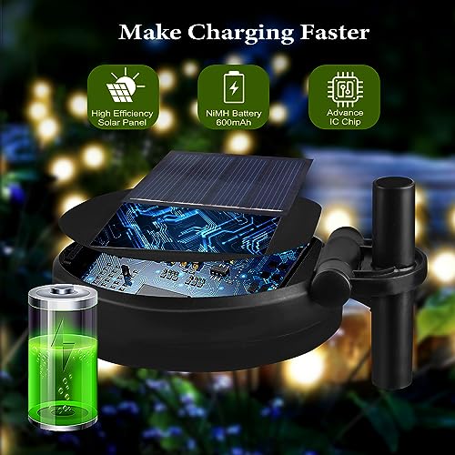 YEEHONEC Luci Solari da Giardino, 4 Pezzi 32 LED