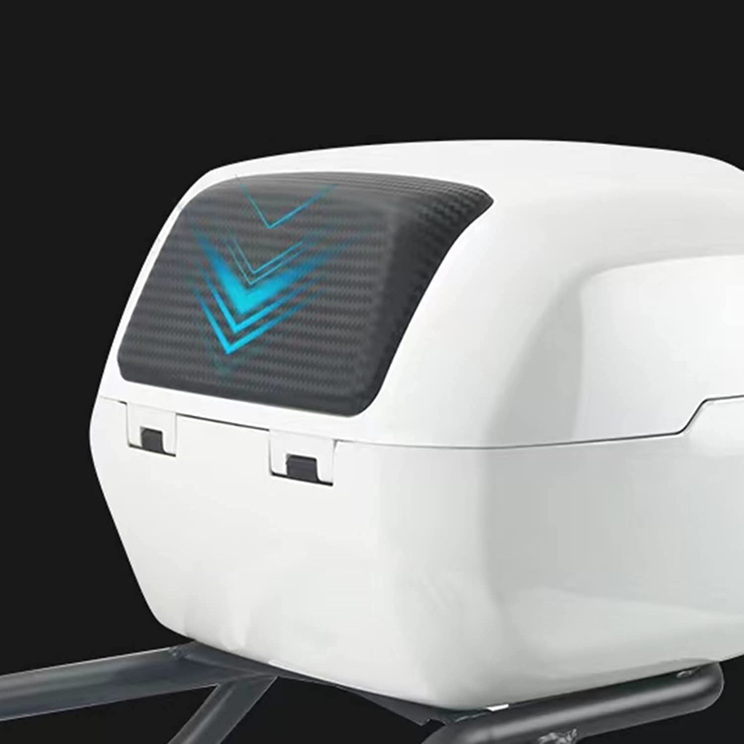 Coffre De Rangement Moto – Grande Capacité Pour Casque Et équipement | Étanche Et Universel | Bande Réfléchissante Rouge