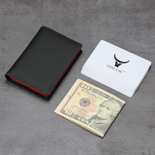 Image of HISCOW Business Card Holder with Large Compartment - Full Grain Leather