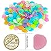 150 PCS Luminous Stones – Mixed Color Glow Rocks Decorations DIY Decorative Pebbles for Aquarium Fish Tank Sidewalk Garden Path Patio Terrace Lawn Yard Ornaments Colorful Cobbles Decor FD05MX150