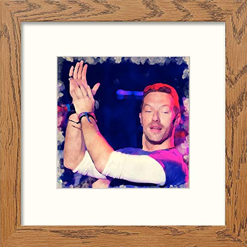 L Lumartos Coldplay - Cuadro Decorativo para Pared (Madera, 25,4 x 25,4 cm)