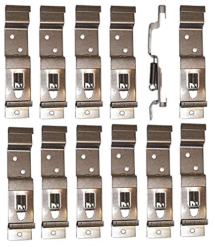 BITS4REASONS - 12 X (6 Pares) Clips DE Soporte para MATRÍCULAS DE Remolque, DE Acero Inoxidable, con Resorte - MATRÍCULA DE TAMAÑO ESTÁNDAR del Reino Unido, DE 11 CM (110 MM) DE Profundidad Cover