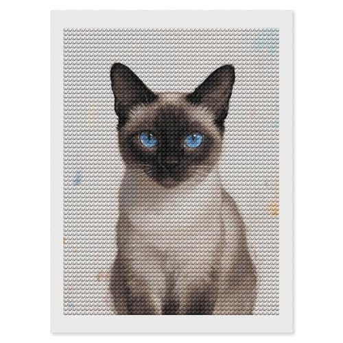 Kit diamant painting chat siamois pour un moment de relaxation absolu