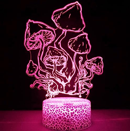 Lámpara 3D ilusión setas luz de noche con cambio de 7 colores