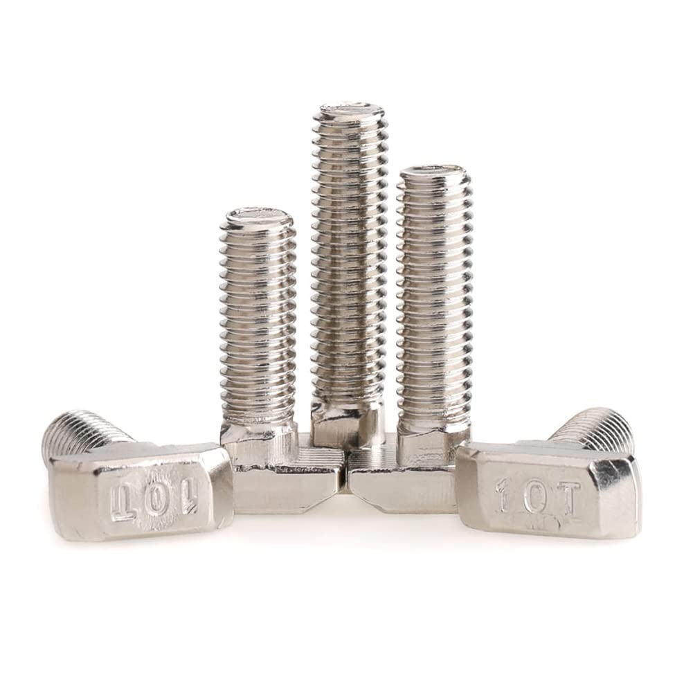 Boulons en T M8x40mm en Acier au Carbone, Boulons en T à Fente pour Profilés Aluminium Standard Européens