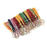 OHPHCALL 100個 ハンドメイド シルク 中国タッセル キーチェーン チャーム 13cm/5.1インチ 装飾タッセル ジュエリー イヤリング クラフト用 20色