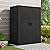 KINYING Outdoor Vertical Storage Shed,57 Cu.ft Outdoor Storage Cabinet Waterproof,Resin Sheds & Outdoor Storage Clearance for Garden,Patio,Backyard,Lockable (Black)