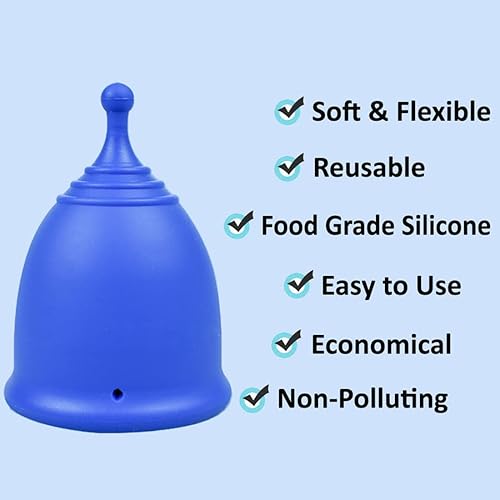 Miniatura 3 de SHORDY Copas menstruales (grande), paquete individual con caja, suave y flexible, kit menstrual de copa para mujeres de hasta 12 horas de comodidad,