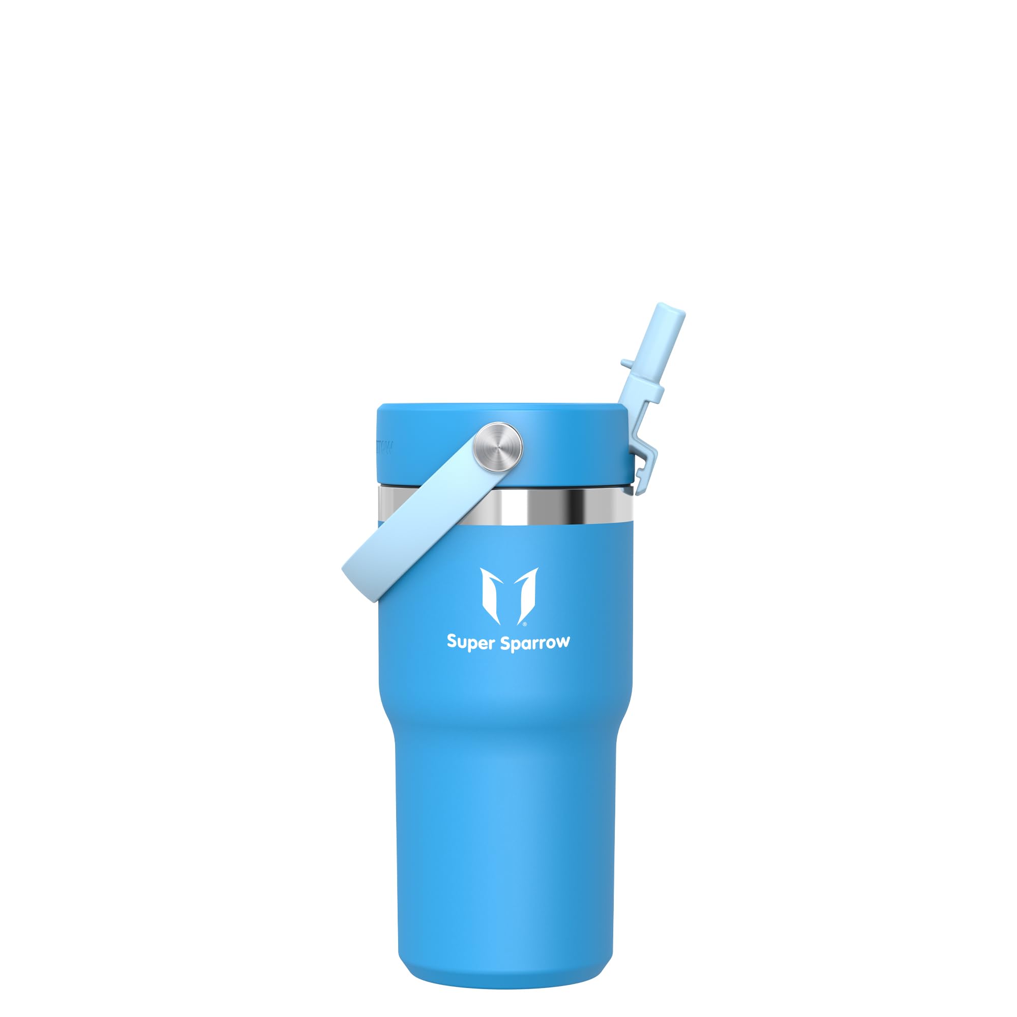 Sparrow Stainless Steel Drinking Bottle - Twistpath Thermos Flask with Flex Straw Lid - 620 ml - BPA-Free Thermal Mug  Leak-Proof Thermos Flask - Compatible with Standard Car Drink Holders | Insulated mug, thermos bottle, water bottle, car cup, leak-proof and dishwasher safe, BPA-free, hot and cold for everyday use