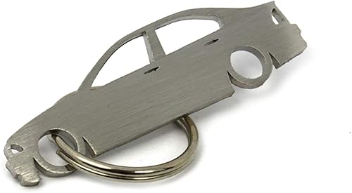 Miniatura 2 de Llavero de silueta compatible con llavero sedán E46, Acero inoxidable