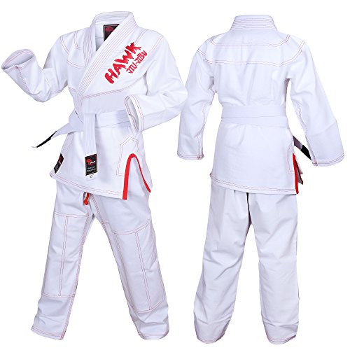 image for Hawk Sports Brazilian Jiu Jitsu, Kids Jiu Jitsu Gi Children BJJ Gi Gra
