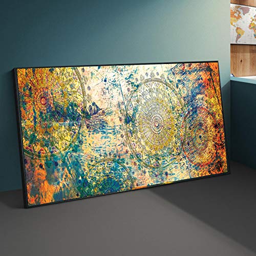 Affiches et impressions d'art LSYALUCK : toile abstraite haut de gamme 80x175 cm avec cadre