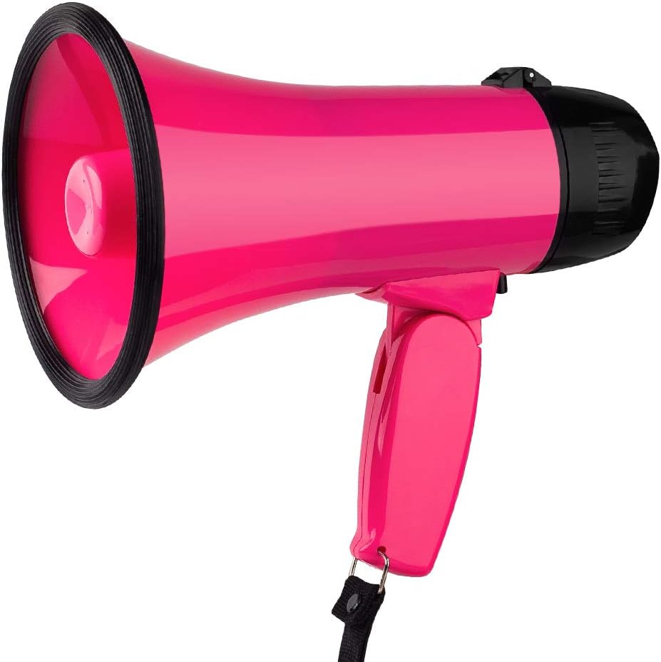 Amazon Co Jp Mymealivos 拡声器 5w 小型メガホン サイレン音つき 防災にも ピンク スポーツ アウトドア