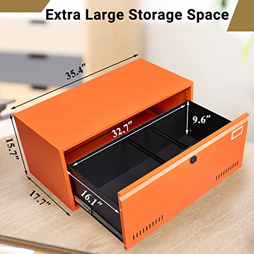 Kaer Metal Lateral File Cabinets With Fingerprint Lock,Drawer Large Metal Filing Cabinet,Lateral File Cabinet,For A4 Legal/Letter Size,Home Office Furniture,Metal Steel #TOP4