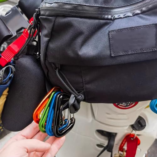 image for Azarxis Carabiner Clips, 12 kN Aluminium D Ring Heavy Duty Lightweight