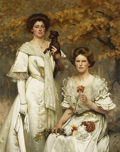 Impression daffiches Hilda et Margaret Sir Edward Poulton toile portrait dart haut de gamme
