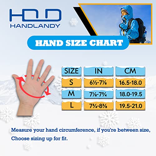 HANDLANDY Waterproof Insulated Work Gloves, 3M Thinsulate Thermal Winter Gloves for Men Women Touch Screen, Warm Ski Snowboard Cold Weather Gloves (Small, Pink) - Image 6