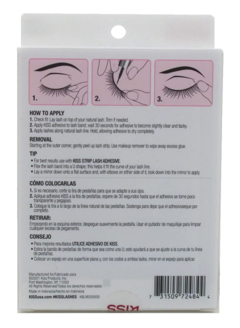 Kiss So Wispy Pompadour Lashes 5 Pairs (Pack of 6)