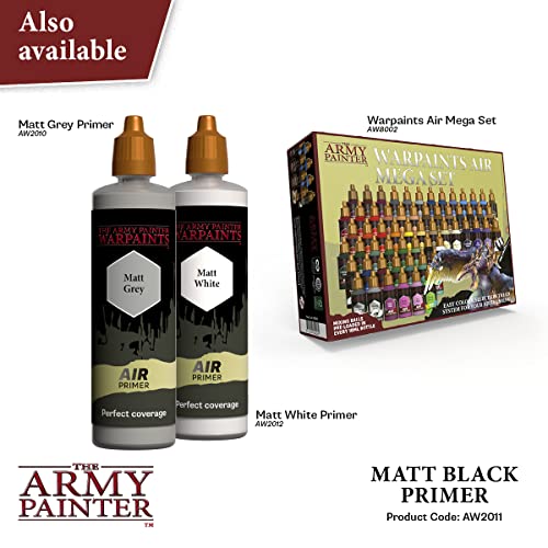 The Army Painter Airbrush Primer Matt Black, 100 mL Dropper Bottle Acrylic Paint for Airbrushing and Painting Wargaming Miniatures, Perfect for Tabletop Boardgames, Warhammer 40K, D&D by The Army Painter - Image 5