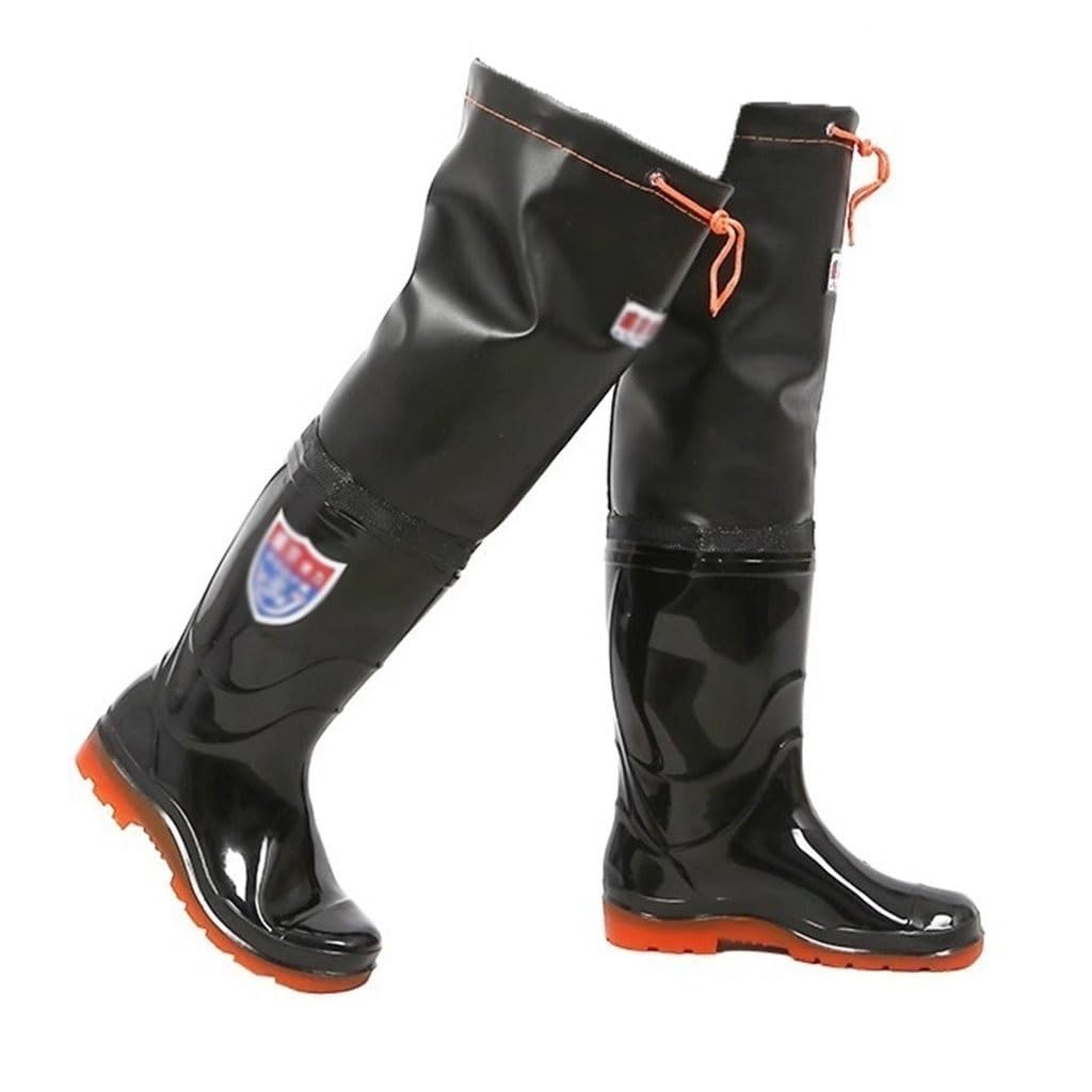 IBOWZ Waders Pesca Hip Waders, Stivali da Pesca Alti Fino al Ginocchio Morbidi da Uomo e da Donna, Pantaloni da Pesca in PVC Impermeabili e Antiscivolo con Suola Oxford