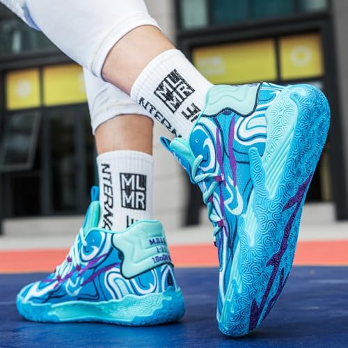 Hmhnsya Tênis De Basquete Masculino Tênis Leves Unissex Tênis De Treinamento Calçados Esportivos (41