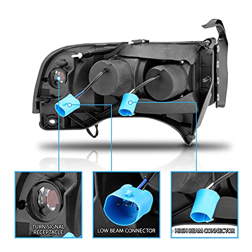 image for AmeriLite for 1994-2001 Dodge Ram 1500 2500 3500 Pickup Dual LED Halos