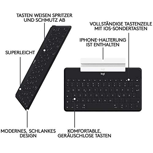 Logitech Keys-to-Go kabellose Bluetooth-Tastatur für Tablets