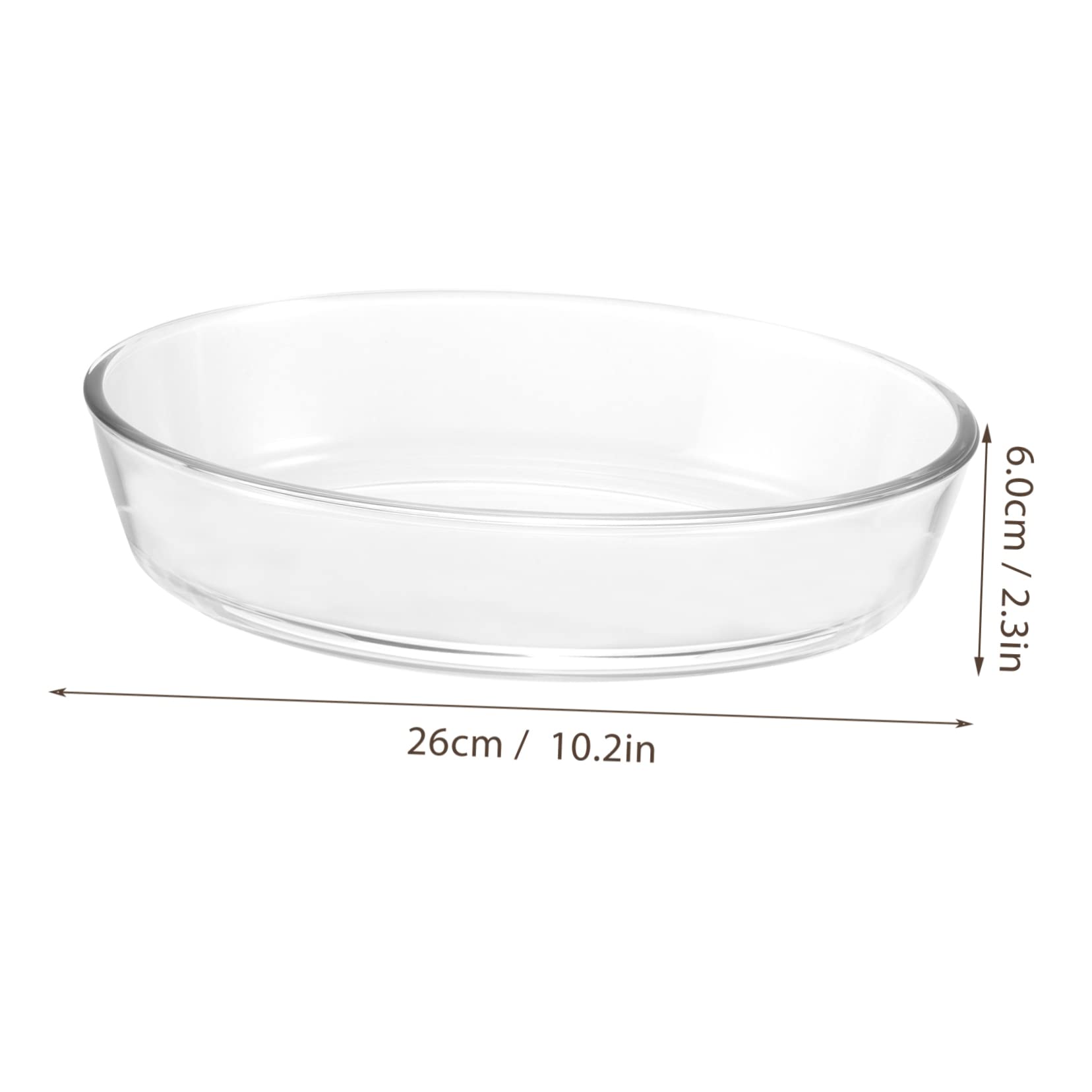 TOPBATHY 2 Stück Ofenfeste Glas Auflaufformen mit Glatter Oberfläche Hitzebeständig und Leicht zu Reinigen zum Backen und Einfrieren im Haushalt