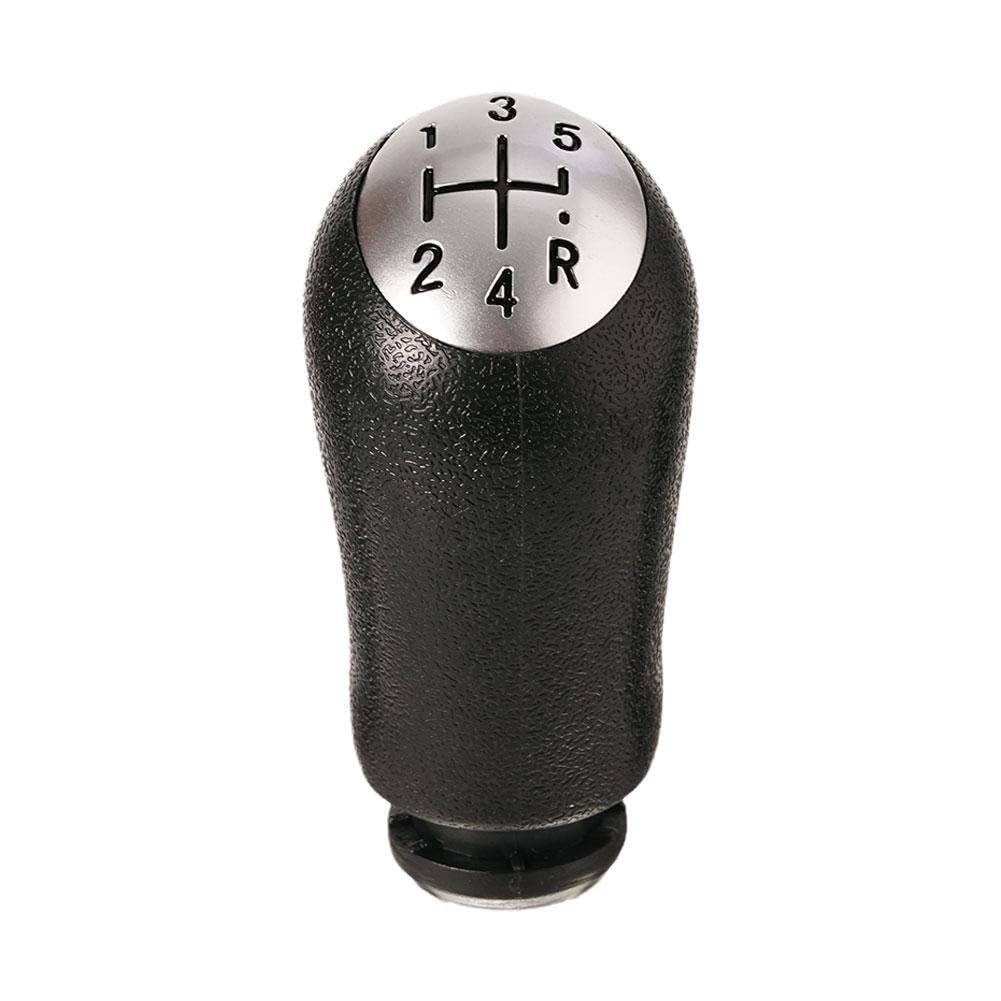 Qkkmuo One Color Shift Knobs Car Gear Shift Knob 5 Speed Gear Shift Knob Lever Shifter Handball Replacement For Modus/For Grand For Modus (Depuis 2004) Manual Car Gear Stick Knob(Silver)
