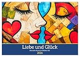 Ein kunstvoller Kalender, der Liebe und Glück im abstrakten Ölgemälde-Stil zeigt , von Autor(in): Rose Hurley