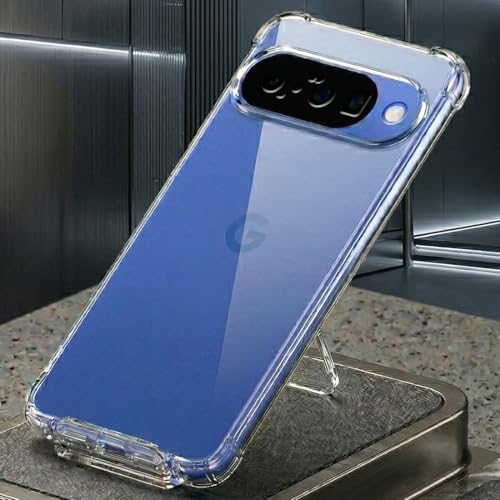 Image of Fashionury 3D Raised Transparent Crystal Clear Back Cover for Google Pixel 10 | Shockproof Design | Anti-Slip Grip | Camera Protection | 360 Degree Protection Mobile Case
