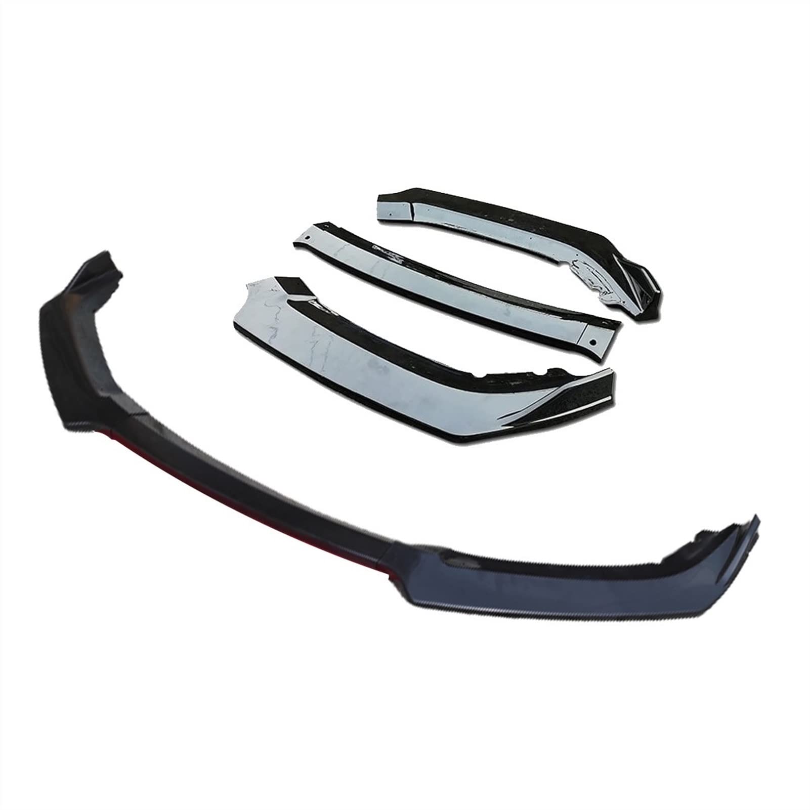 Przedni zderzak samochodowy Body Kit Spoiler dla Opel Vauxhall Astra K 2016-2019 czarny 3 szt.