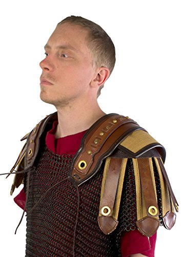 Epic Armoury 10031300 - Hombreras romanas, color marrón