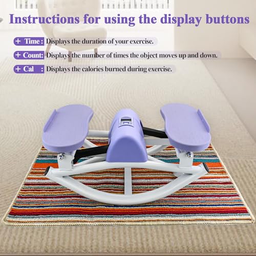Image of Rock Stepper for Home Workout, Side-to-Side Stepper Machine with Resistance Bands & Digital Display, Low-Impact Lateral Stepper for Full Body Exercise, Compact Quiet Cardio Equipment for Apartment /Gym