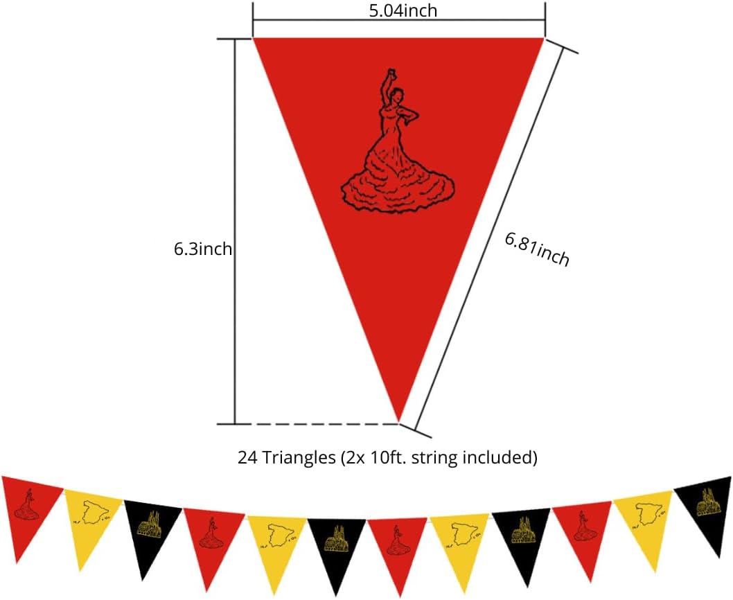 Hades Spanish Party Decorations – Spain Decorations – Spanish Photo Props – Spain Themed Party Decor – Spanish Theme Party Supplies – Spanish Flag Birthday Supplies for Adults and Kids