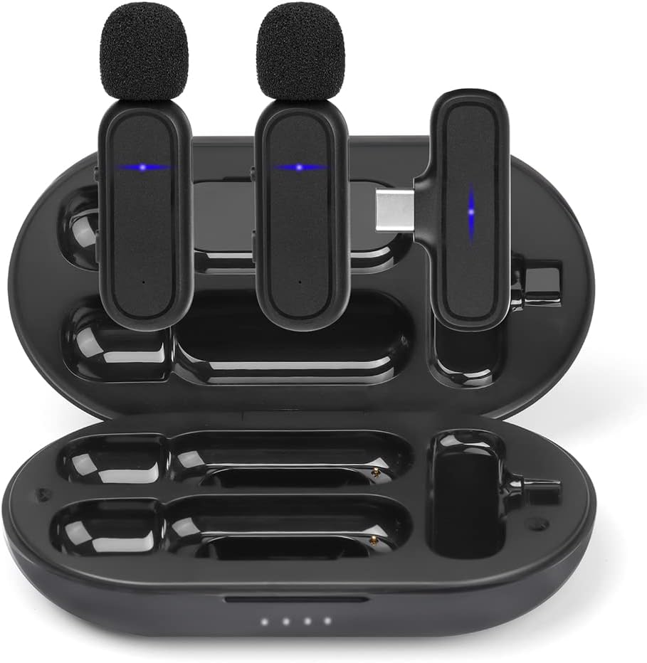 Wireless Lavalier Microphone for Android Phone, USB-C Clip On Microphone, Plug-Play Type-c Wireless Lapel Mic for Video Recording, TikTok, Vloggers, 3 Modes Noise Reduction