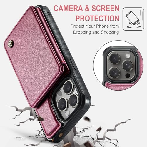 image for Vinich for iPhone 13 Pro Wallet Case with Card Holder, RFID Blocking C