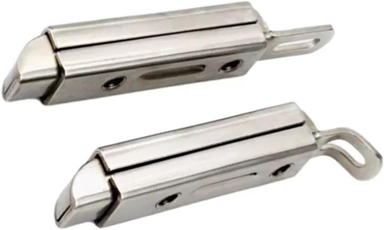 304 Stainless Steel Pull Type Automatic Spring Industrial Door Bolt Connection Self-Locking Hidden Bolt Lock(Straight)
