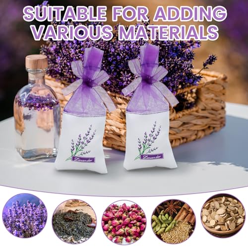 100 bolsas de saco de gasa para lavanda miniatura 5