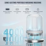 Laveuse les sous-vêtements, Mise à niveau Mini Lave-linge portable sous-vêtements rechargeables lave-linge en profondeur petits vêtements pour appartement, dorme, RV, Voyages & Utilisation de l'hôtel