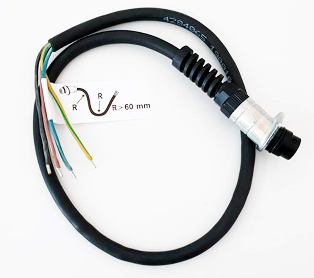 Matic Line Replacement Electric Cable, Female, 2 Pin, Black, Indoor, Power, Compatible with FAAC Model 402, 422