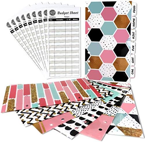 Budget Book + Tabbed Money Envelopes for Cash Budgeting - Cash Envelopes, Budget Sheets, Budget Envelopes for Cash System | All-In-1 Coupon Organizer, Financial Planner | Colorful Envelopes for Money