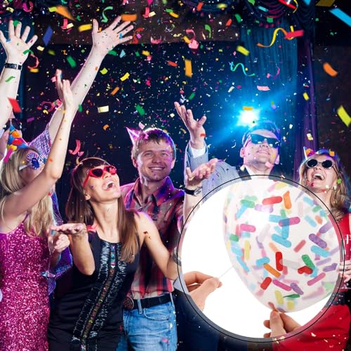 Yothorn YO9541 30 Pcs Multicolor Sprinkle Confetti Balloons,12 Inch Ice Cream Sprinkle Latex Balloons Rainbow Confetti Balloons Pastel Confetti Balloons For Wedding Birthday Party Baby Shower Decorations thumb #6
