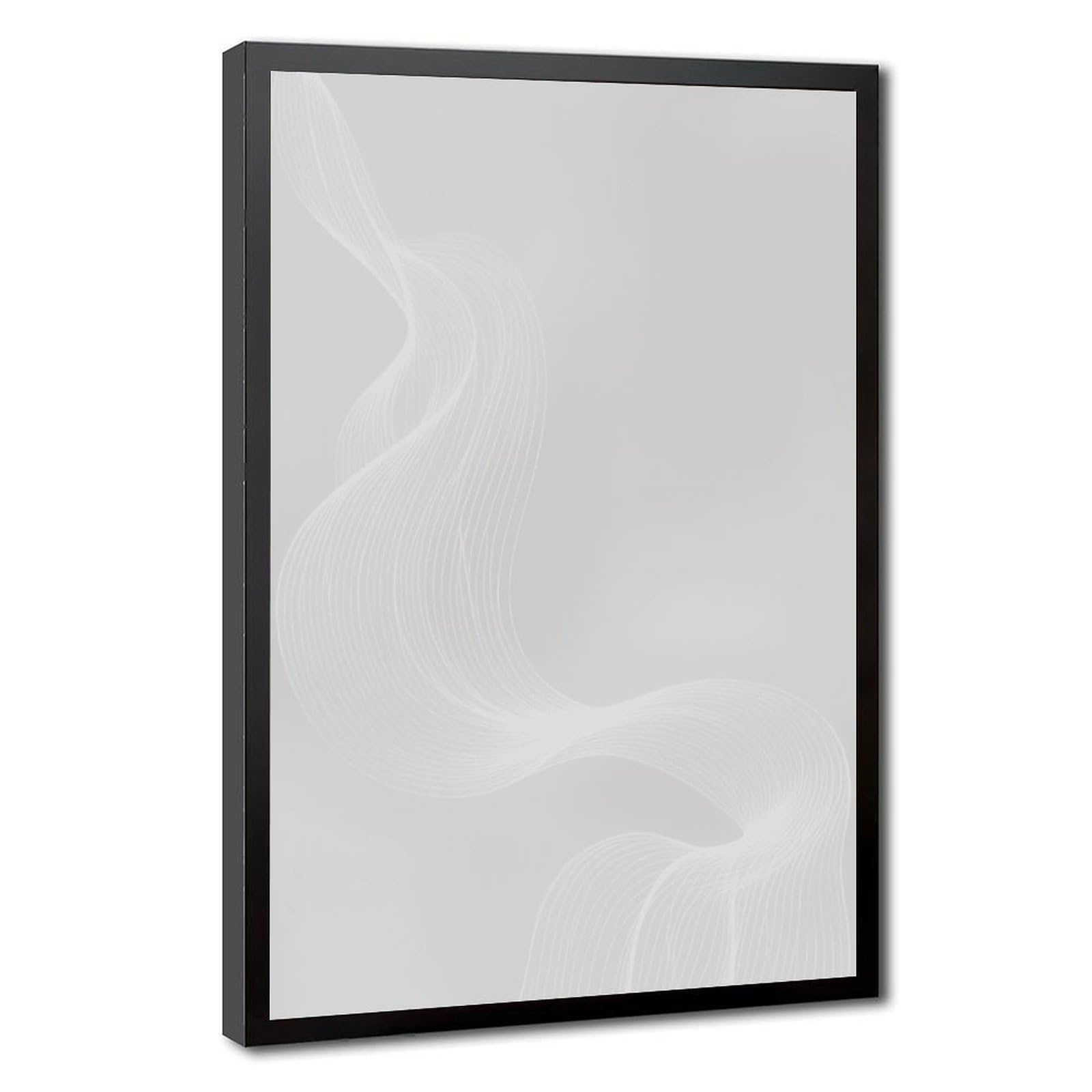 ELKPDOE Póster abstracto y minimalista de línea neutra suave, 0 lienzo, decoración de dormitorio, paisaje deportivo, oficina, habitación, marco negro, 24 pulgadas de largo x 36 pulgadas de ancho