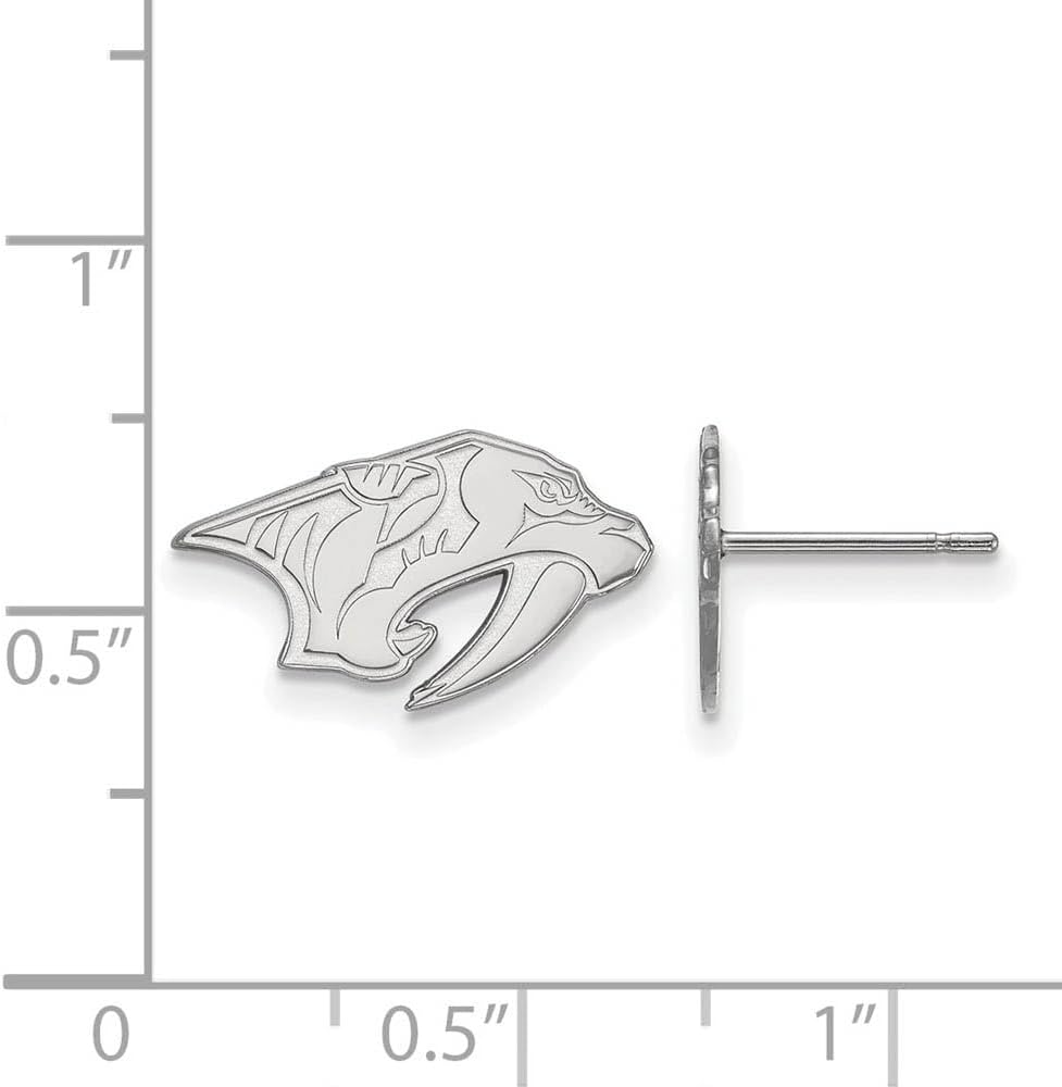 Logoart Sterling Silver Nashville Predators Extra Small Post Earrings
