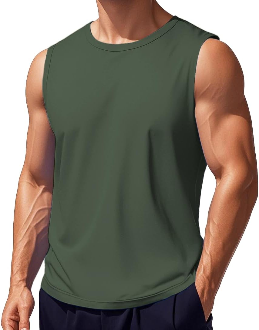 EKLENTSON Mens Sleeveless Shirts Lightweight Cotton...