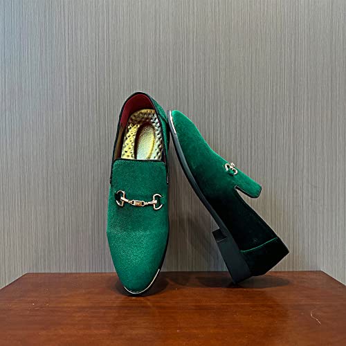 Image of FLQL Men's Luxury Penny Loafer Slip-On Velvet Shoes Party Dancing Shoes Suede Wedding Shoes Plus Size 7-13